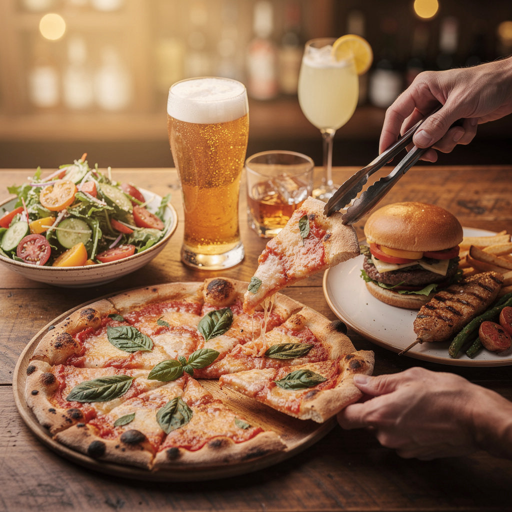 The Lion's Den fresh pizza, salad bar, and appetizers - quality food at Port Charlotte restaurant